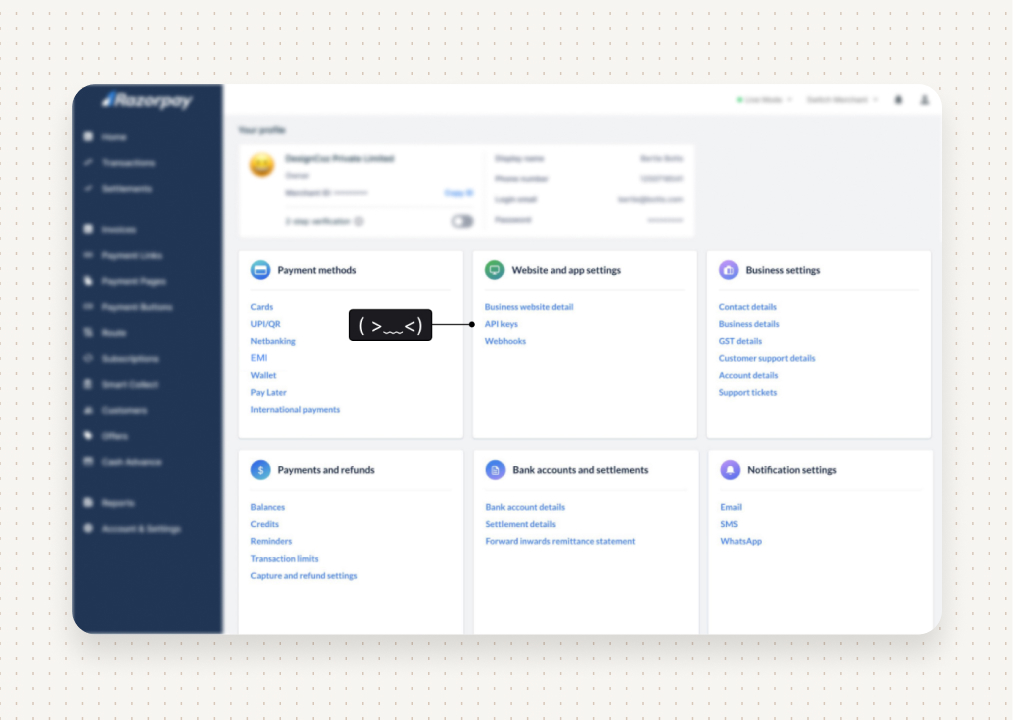 Razorpay Dashboard